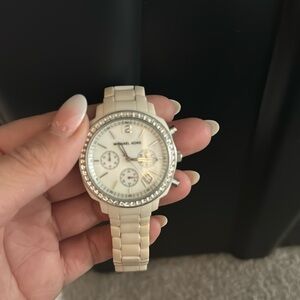 White Micheal Kors watch